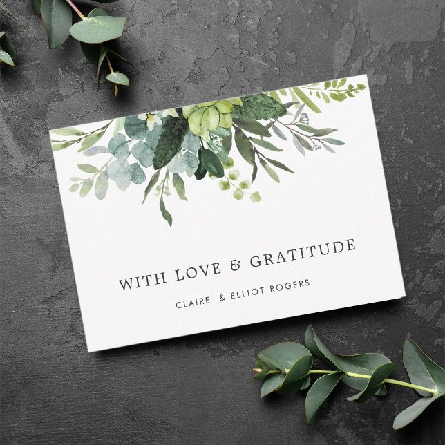 Eucalyptus Green Foliage Thank You Card (Creator Uploaded)