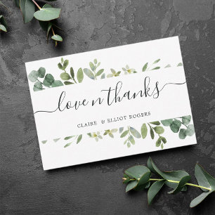 Eucalyptus Green Foliage Thank You Card