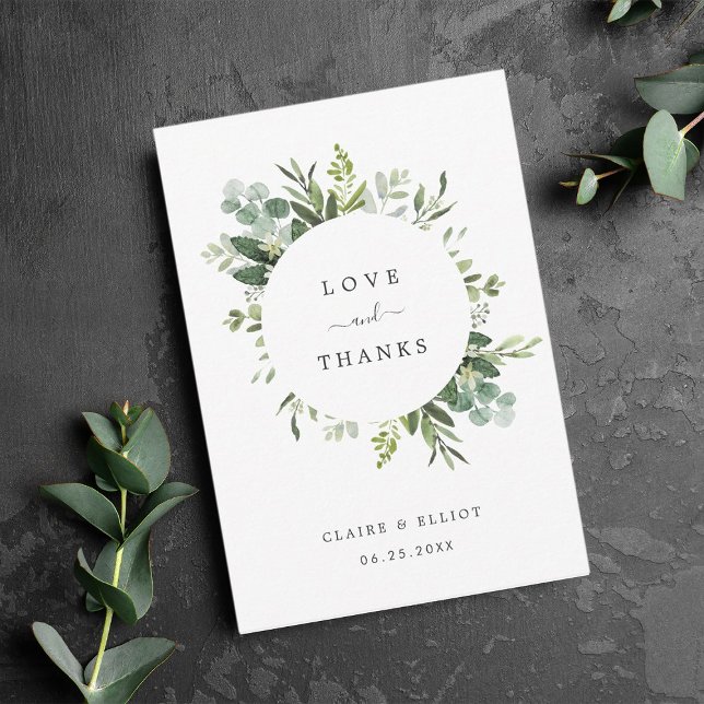 Eucalyptus Green Foliage Thank You Card (Creator Uploaded)