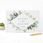 Eucalyptus Green Foliage Wedding Guest Book