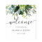 Eucalyptus Green Foliage Wedding Welcome Sign