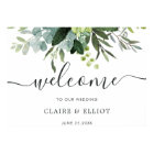 Eucalyptus Green Foliage Wedding Welcome Sign