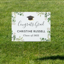 Eucalyptus Green Leaves Congrats Grad Graduation