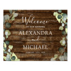 Eucalyptus Green Rustic Wood Wedding Welcome Sign