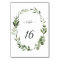Eucalyptus Green Wreath Wedding Table Number