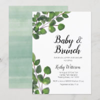 Eucalyptus greenery baby brunch baby shower