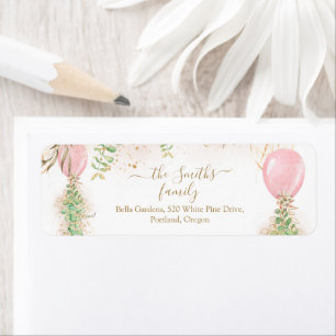 Eucalyptus Greenery Baby Shower Return Address Lab