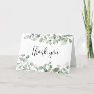 Eucalyptus Greenery Baby Shower Thank You Card