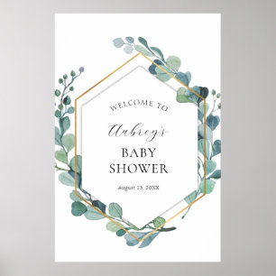 Eucalyptus Greenery Baby Shower Welcome Sign