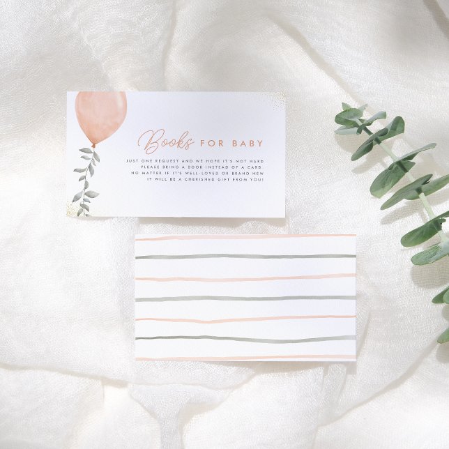 Eucalyptus Greenery Balloon Books For Baby Enclosure Card (Creator Uploaded)