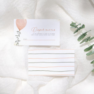 Eucalyptus Greenery Balloon Diaper Raffle 2 Enclosure Card