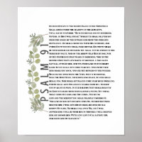 Eucalyptus Greenery Bible Art Psalm 91 Scripture