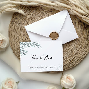 Eucalyptus Greenery Boho Thank You Card