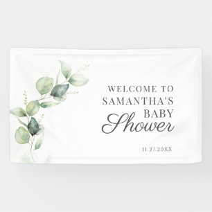 Eucalyptus Greenery Botanical Baby Shower Banner