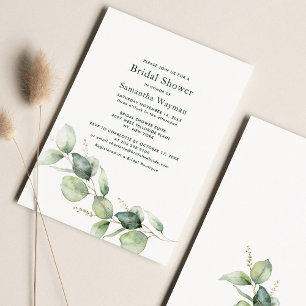 Eucalyptus Greenery Botanical Bridal Shower Invitation