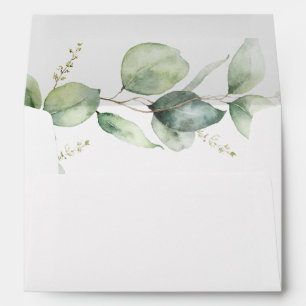 Eucalyptus Greenery Botanical Quinceanera Envelope