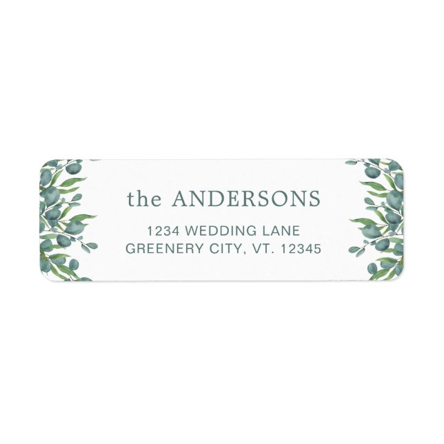 Eucalyptus Greenery Botanical Return Address (Front)