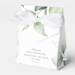 Eucalyptus Greenery Botanical Wedding Favour Box