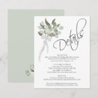 Eucalyptus & Greenery Bouquet Wedding Details