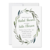 Eucalyptus Greenery Bridal Shower Invitation
