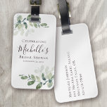 Eucalyptus Greenery Bridal Shower Luggage Tag<br><div class="desc">From our bestselling eucalyptus corners collection</div>