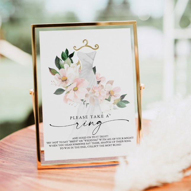 Eucalyptus Greenery Bridal Shower Ring Game Poster (Creator Uploaded)