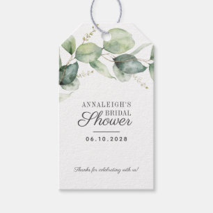 Eucalyptus Greenery Bridal Shower Thank You Favour Gift Tags