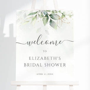 Eucalyptus Greenery Bridal Shower Welcome Sign