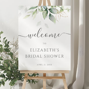 Eucalyptus Greenery Bridal Shower Welcome Sign