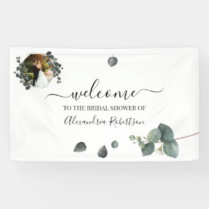 Eucalyptus Greenery Bridal Wedding Shower Welcome Banner