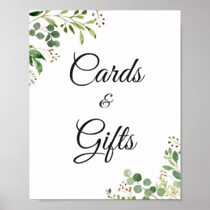 Eucalyptus Greenery Cards and Gifts Sign