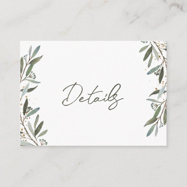Eucalyptus Greenery Details Card (Back)