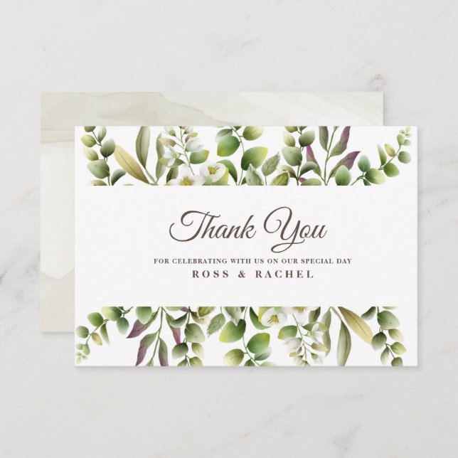 Eucalyptus Greenery Elegant  (Front/Back)