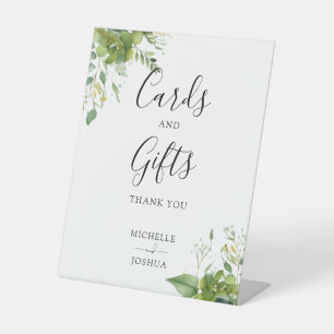 Eucalyptus Greenery Elegant Cards And Gifts Pedestal Sign