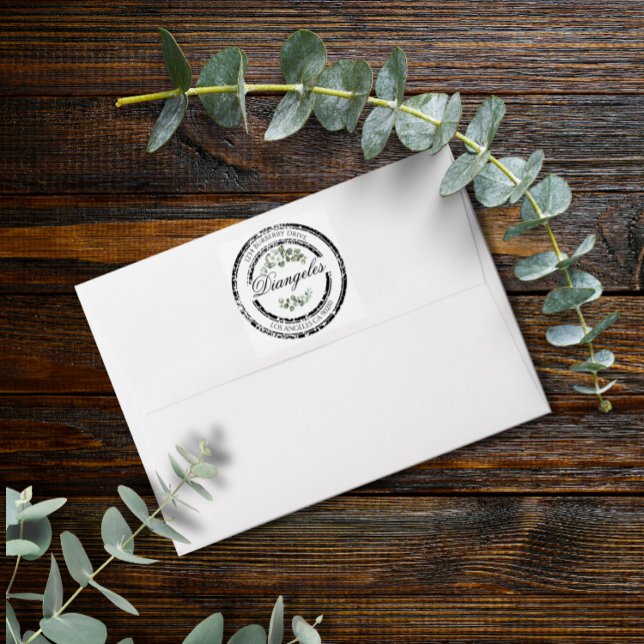 Eucalyptus Greenery Elegant Return Address  Envelope (Creator Uploaded)