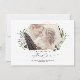 Eucalyptus Greenery Elegant Wedding Photo Announcement
