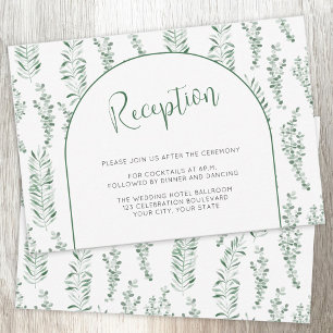 Eucalyptus Greenery Elegant Wedding Reception Card