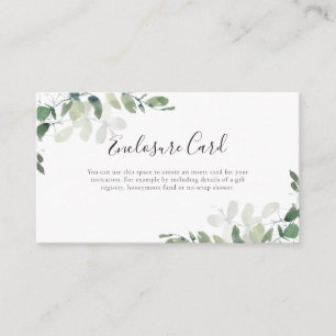 Eucalyptus Greenery Enclosure Card