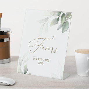 Eucalyptus Greenery Favours Table Tent Sign