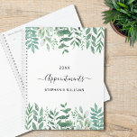 Eucalyptus Greenery Ferns Appointments Planner<br><div class="desc">This botanical Appointments Planner is decorated with watercolor eucalyptus greenery and woodland ferns Easily customisable with a year and your name. Use the Design Tool to change the text size, style, or colour. Because we create our own artwork you won't find this exact image from other designers. Original Watercolor ©...</div>