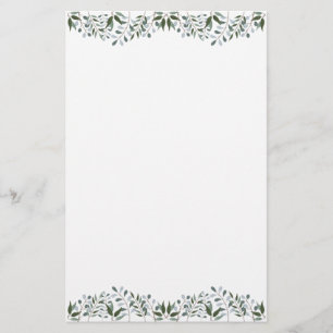 Eucalyptus Greenery Floral Stationery