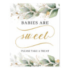 Eucalyptus greenery foliage babies are sweet sign