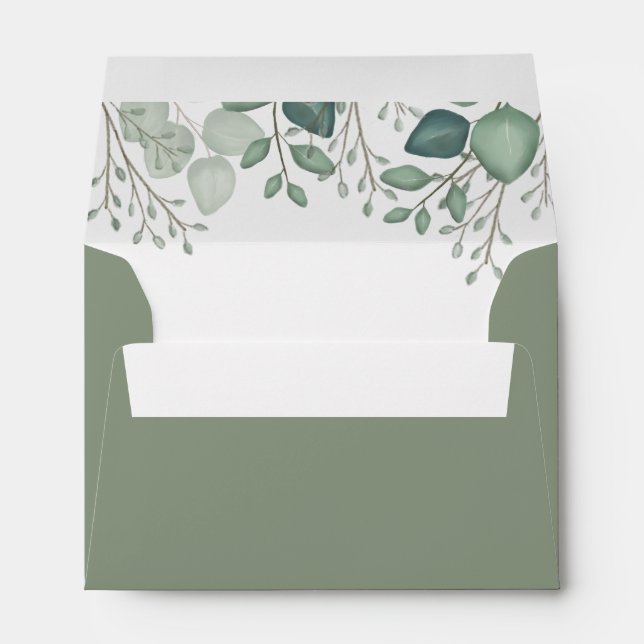Eucalyptus Greenery Foliage Envelope (Back (Bottom))