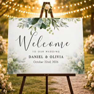 Eucalyptus Greenery Foliage Wedding Welcome Sign