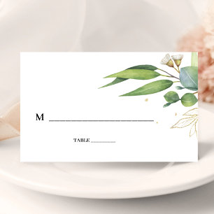 Eucalyptus Greenery Geometric Floral Wedding Place Card