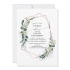 Eucalyptus Greenery Geometric Modern Bridal Shower