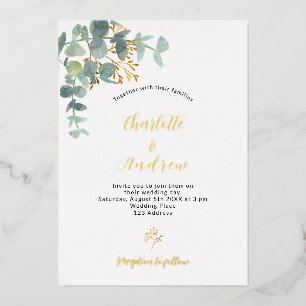 Eucalyptus greenery gold wedding