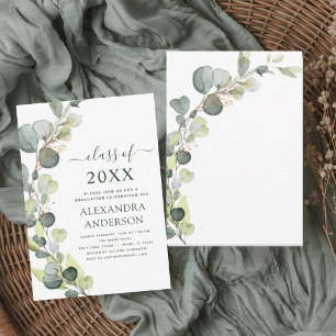 Eucalyptus Greenery Graduation Class Of 2023 Invitation