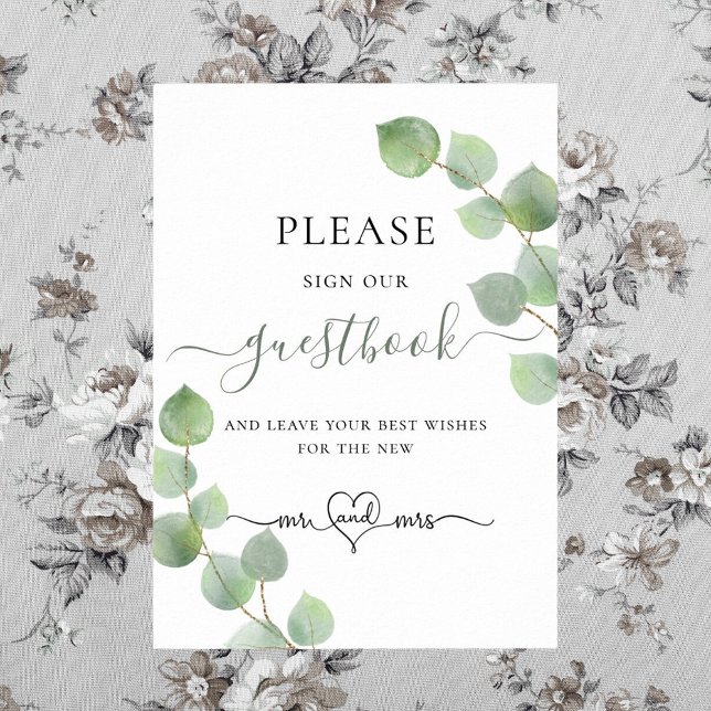Eucalyptus greenery guest book sign (Creator Uploaded)