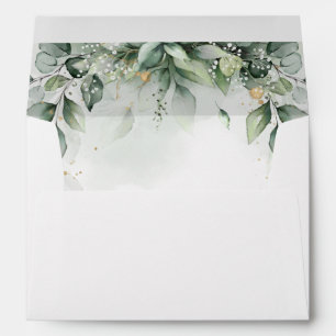 Eucalyptus Greenery Gum Botanical Rustic Wedding E Envelope